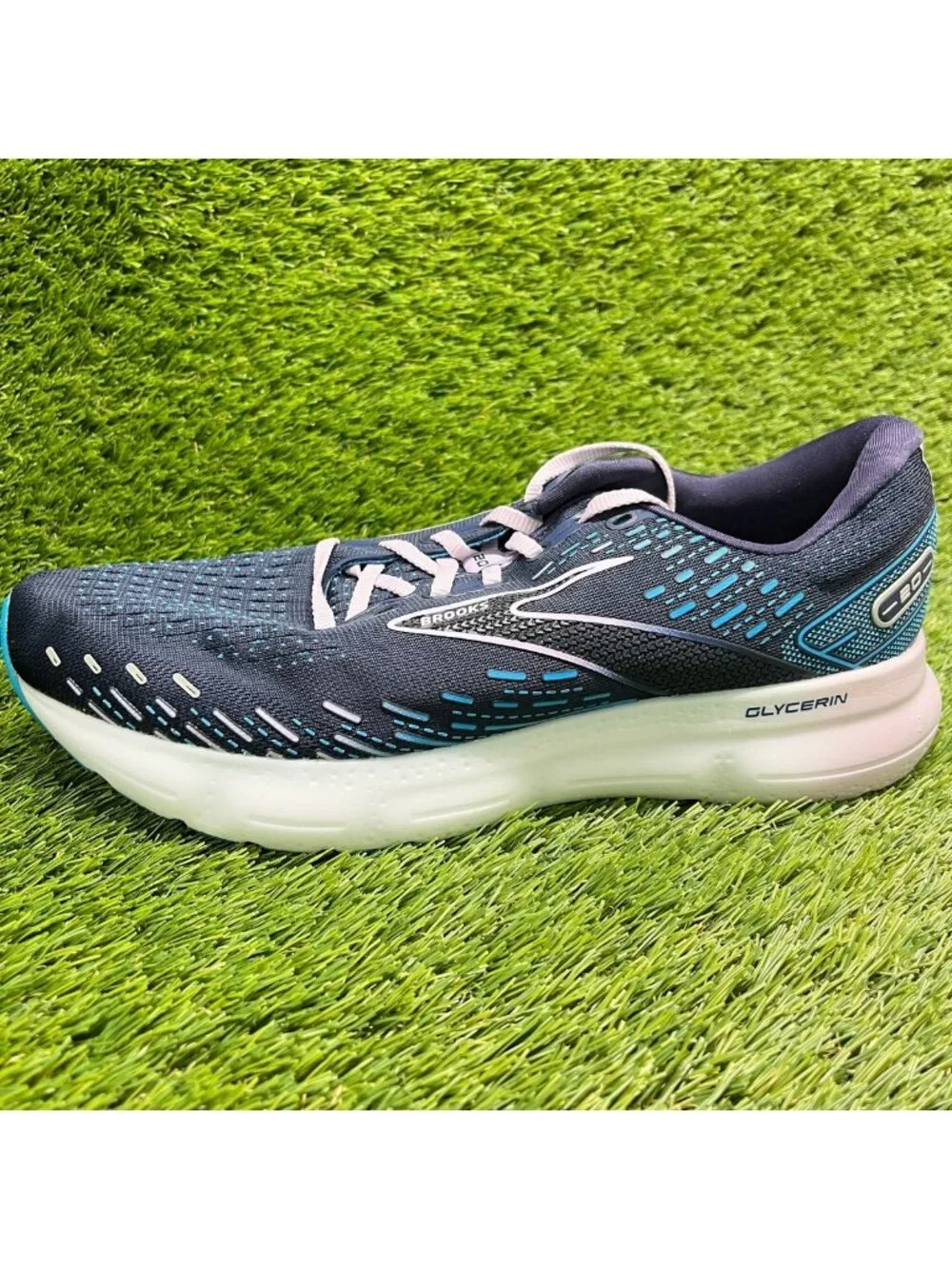 Brooks Glycerin 20 Womens Size 12D Blue Purple Athletic Running Shoes Sneakers